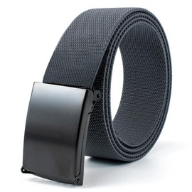 AYNKH Belts for Men, Nylon Canvas Golf Belt with Metal Buckle, Adjustable Work Belts for Mens, Cut To Fit Belt Size 55" Fits Anywhere