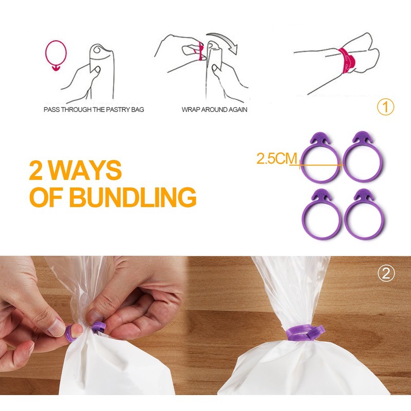 ilauke 100 Pack Cake Decorating Supplies 18 inch Piping Bags