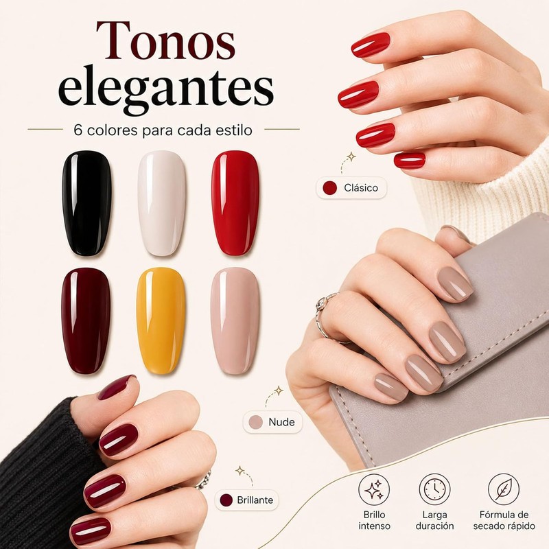 6 Piezas Pen Esmalte de Uñas, 2026 Nuevo Rotuladores de