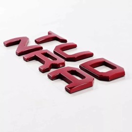 AMP 3D Dark Red ABS Emblem Fit TOYOTA 2022 2023 TUNDRA Raised Front Grill Letters