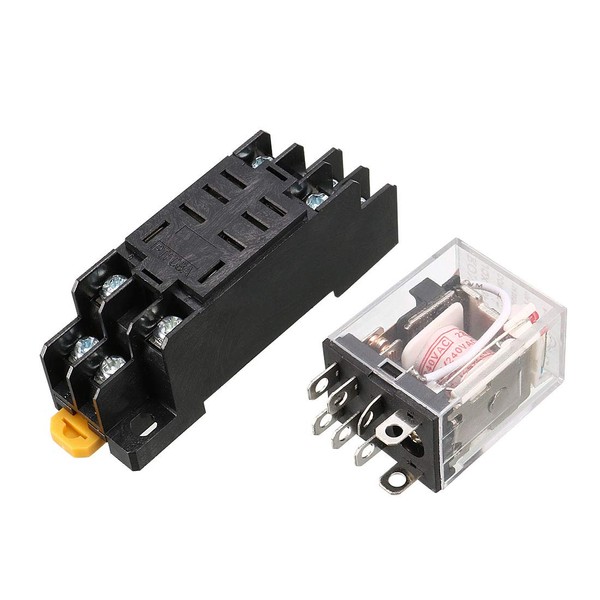 sourcing map JQX-13FL AC 220v/ 240V Coil 8Pin 35mm Rail