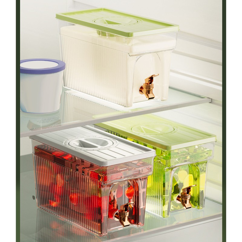 Cold Kettle with Faucet 3L PET Refrigerator Water Filter Dispenser