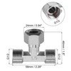 uxcell Pipe Fitting Tee G1/2 2 Male to 1 Female