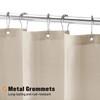 MitoVilla Beige Shower Curtain Liner Set with Plastic Hooks, Cream