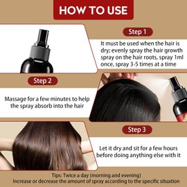 2PCS Saffron Hair Spray, Saffron Hairs Blackening Spray, Saffron Herbal Essence Spray, Leaving Hairs Shiny Non-Frizzy