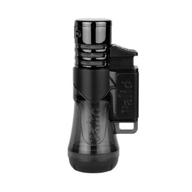 Palió Siena Single Jet-Flame Lighter, Black | Oversized, High-Capacity, Adjustable Flame, Large Fuel Tank for Up to 100, High Altitude Tested, Ergonomic Design for Aficionados