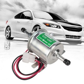Fuel Pump, Electric Fuel Pump, Universal 24 V Car Boat Electric Fuel Pump Inline Filter Petrol Diesel Replacement Suitable for 24 V Cars, Trucks and Ships (Silver)