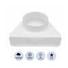 H&C VENT PVC deflection piece for flat duct, 125 mm