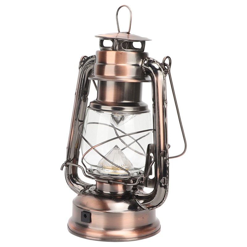 Vintage Camping Lantern 24h Battery Life USB Charging Detachable Lampshade