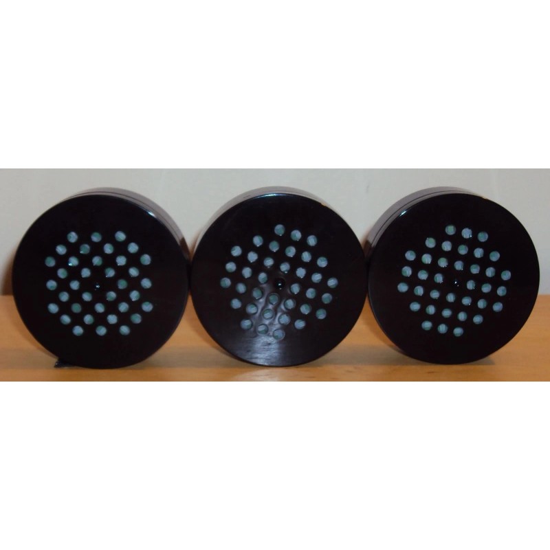 3 Black Round Cigar Humidor Humidifier