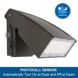 DAKASON (2 Pack) 60W LED Wall Pack, Dusk-to-Dawn Photocell, Adjustable Head, Full Cut-Off Security Light, 5000K 6600lm Replaces 200-300W HPS/HID IP65 Waterproof Outdoor Lighting Fixture, ETL Listed