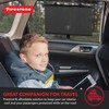 Firestone 2 Pack Retractable Automotive Sunshade Car Window Sunshades -