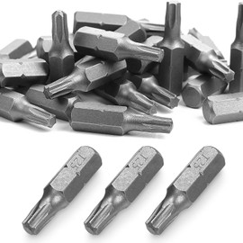 SWTYExt T25 Bit, 30 Pieces Torx Bit 25 mm Replacement Bits Torx Chrome Vanadium Steel Torx T25 Torx Bit Set Bit Assortment for Screwdriver Bits
