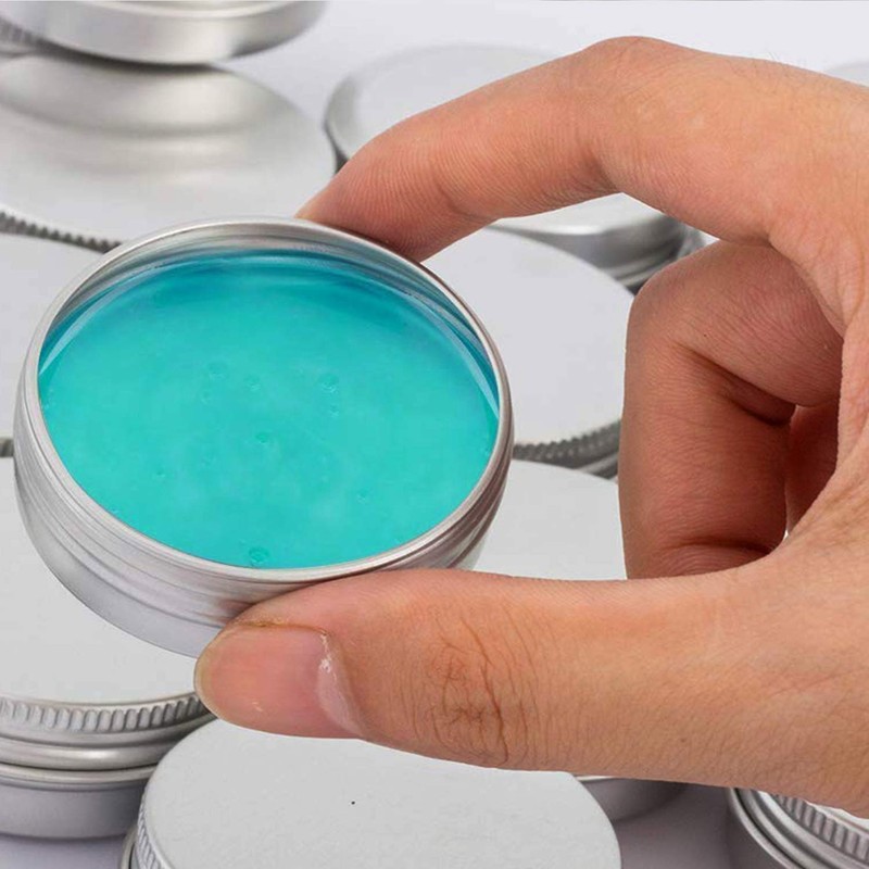 Hulless 0.5 Ounce Aluminum Tin Jar Refillable Containers 15 ml