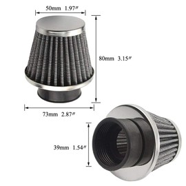 2 PCS 39mm air filter for 50cc 110cc 125cc 150cc 200cc gy6 moped scooter atv dirt bike torcycle