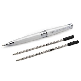 Cross Beverly Pearlescent White Lacquer Ballpoint Pen Including Premium Gift Box with Refills