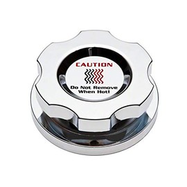 Modern Billet Radiator Cap Cover; Chrome Compatible with 11-14 Mustang