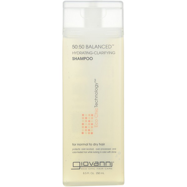 Giovanni Hair Care 50/50 Balanced Hydrating-Clarifying Shampoo, 8.5 Fl oz