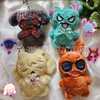 [ALNST] 1PC Handmade Alien Stage Bunny Rabbit Plush Keychain. Squeaker