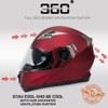 Milwaukee Helmets MPH9826DOT Ionized Flat Red Advanced Motorcycle Modular Helmet