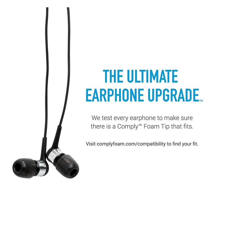 Comply Isolation Plus Noise Cancelling Memory Foam Earphone Tips for