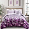 DJY Purple Comforter Set King, Botanical Leaves Comforter for King