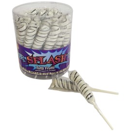 COLORSPLASH LOLLIPOPS Jars, White Tutti Frutti, 12.69 oz, 30 Piece