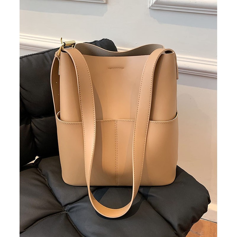 Aimoha Women's Tote Bag, Synthetic Leather, External Pocket, Office, Simple,