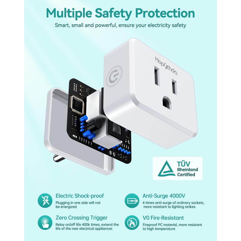 HAPYTHDA Remote Control Outlet Plug, Timer Outlet with Remote, 500ft