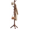 Pipishell Sturdy Wooden Coat Tree with 8 Hooks, 3 Adjustable