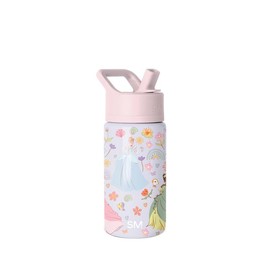 Summit 14oz Kids Water Bottle with Straw Lid - Vacuum Insulated, Reusable, Cupholder Friendly, Spill-Proof, BPA-Free:_Princess Tapestry_14oz