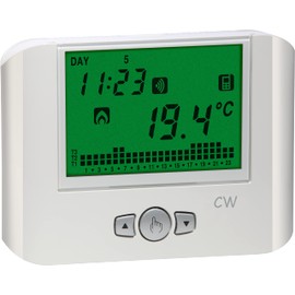 VEMER VE787100 CW Smart WiFi Thermostat, Digital Heating Thermostat, WLAN Room Thermostat Digital Programmable with LCD Display, Heating Control via App, Power Supply 230 V, White