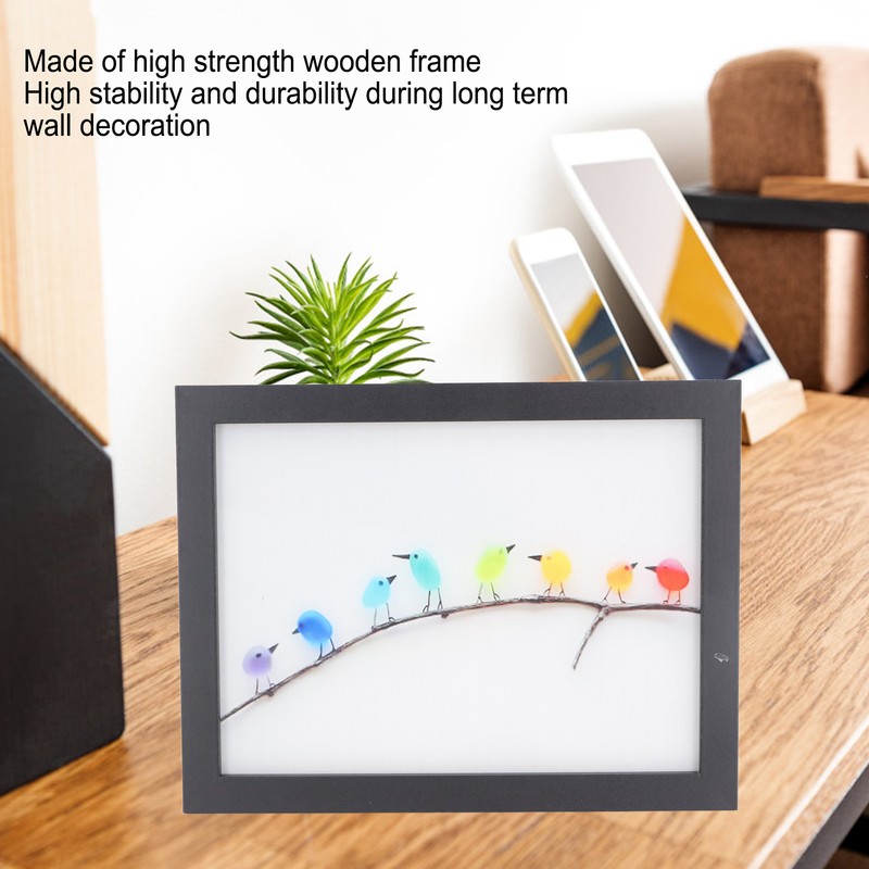 Sea Glass Rainbow Birds Wall Decor Seaglass Colourful Bird Art