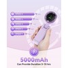 PlayHot Portable Handheld Turbo Fan, 5-Speed Personal Fans, 5000mAh Rechargeable
