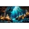 Riivvdise Aquarium Background Under Water Cave with Crystal Terrarium Backdrop