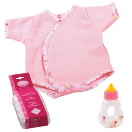 Götz 3403101 Baby Dolls First Step Set Doll Clothing Size S - 7-piece clothing and accessories set for baby dolls from 30 to 33 cm.