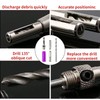 17 Pcs Hinge Drill Bit Set, 8 Pcs HSS Self