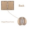 THCASITO 4x6 Double Picture Frame Vertical Wooden Hinged Photo Frame