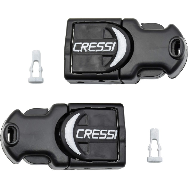 Cressi Buckles for Fins, Black, Rondine - Reaction - Frog