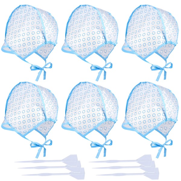 6 Pieces Disposable Hair Highlight Cap Tipping Cap Hair Coloring