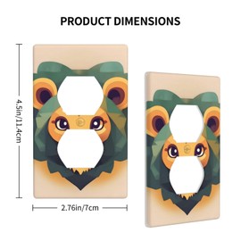 WHJYMX Cartoon lion Duplex Socket Wall Plate - Durable, Flexible, and Impact-Resistant Wall Panel with Heat and Fade Resistance