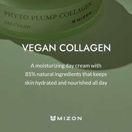 MIZON Phyto Plump Collagen Crema Hidratante Facial de Día 50 ml - crema facial coreana con colágeno vegetal, textura ligera, hidratación intensa para piel seca o mixta para skincare