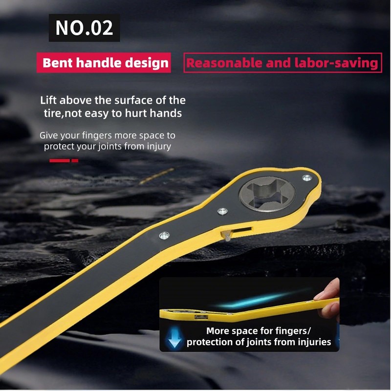 EIMSOAH Jack Ratchet Wrench, Labor Saving Ratchet Wrench Long Handle,