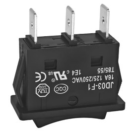 KCD4-3NC 3 Pins 3 Positions Double Side Momentary Rocker Switch - 125/250V 16A, High Precision Mechanism