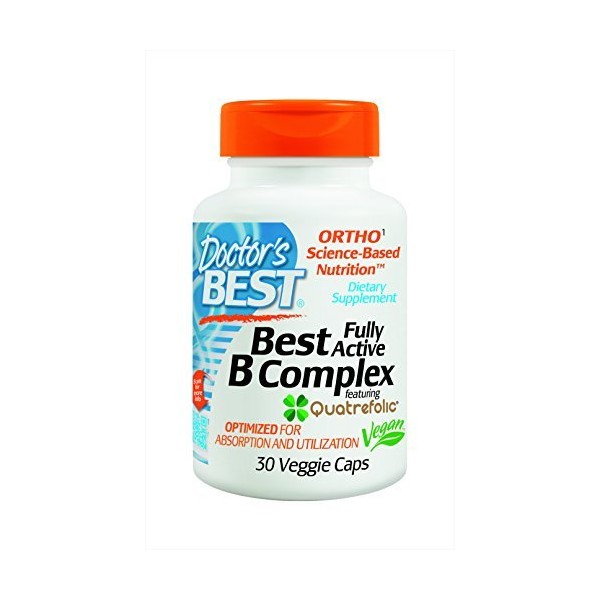 Doctor's Best Fully Active B Complex Nutritional Supplement, 30 Count (Pack of 3)