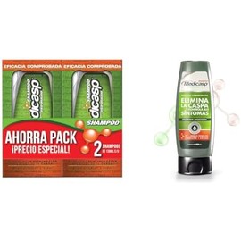 Medicasp Shampoo Anticaspa 2 Pack Elimina Hongo Comezón 2x130ml + 400ml Uso Diario Brillo Suavidad