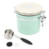 Coffee Canister Mint Green Food Grade Stainless Steel Airtight Coffee