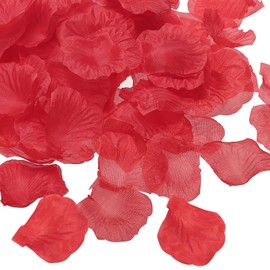 PATIKIL Artificial Rose Petals, 1000Pcs Fake Flowers Silk Petal Decoration Supplies for Romantic Night Wedding Party Event Decor, Dark Red