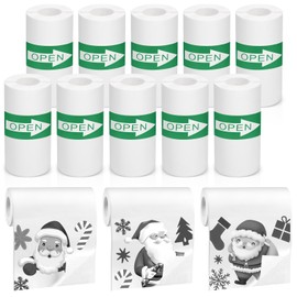 10 Rolls Mini Thermal Printer Sticker Paper, 57 X 25mm Self-Adhesive Thermal Paper for Mini Pocket Printer Kids Instant Camera Roll Refill Pocket Photo Printing Label