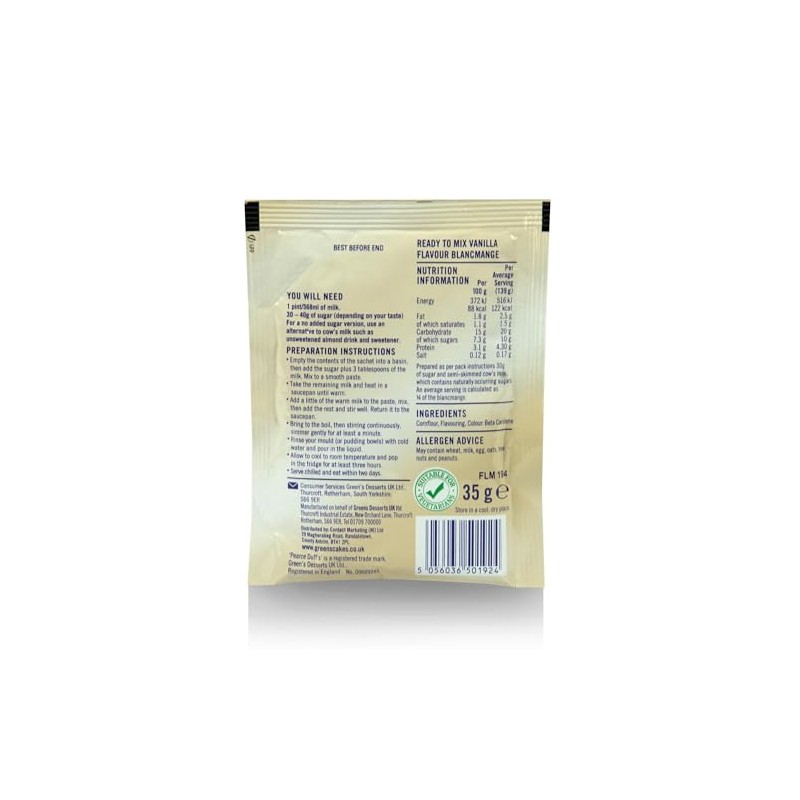Pearce Duff’s Vanilla Blancmange Dessert Mix 18 x 35g Pudding